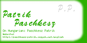 patrik paschkesz business card